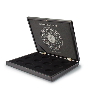 Volterra Uno - Münzkassette für 12 Silbermünzen „Lunar III“  in Kapseln